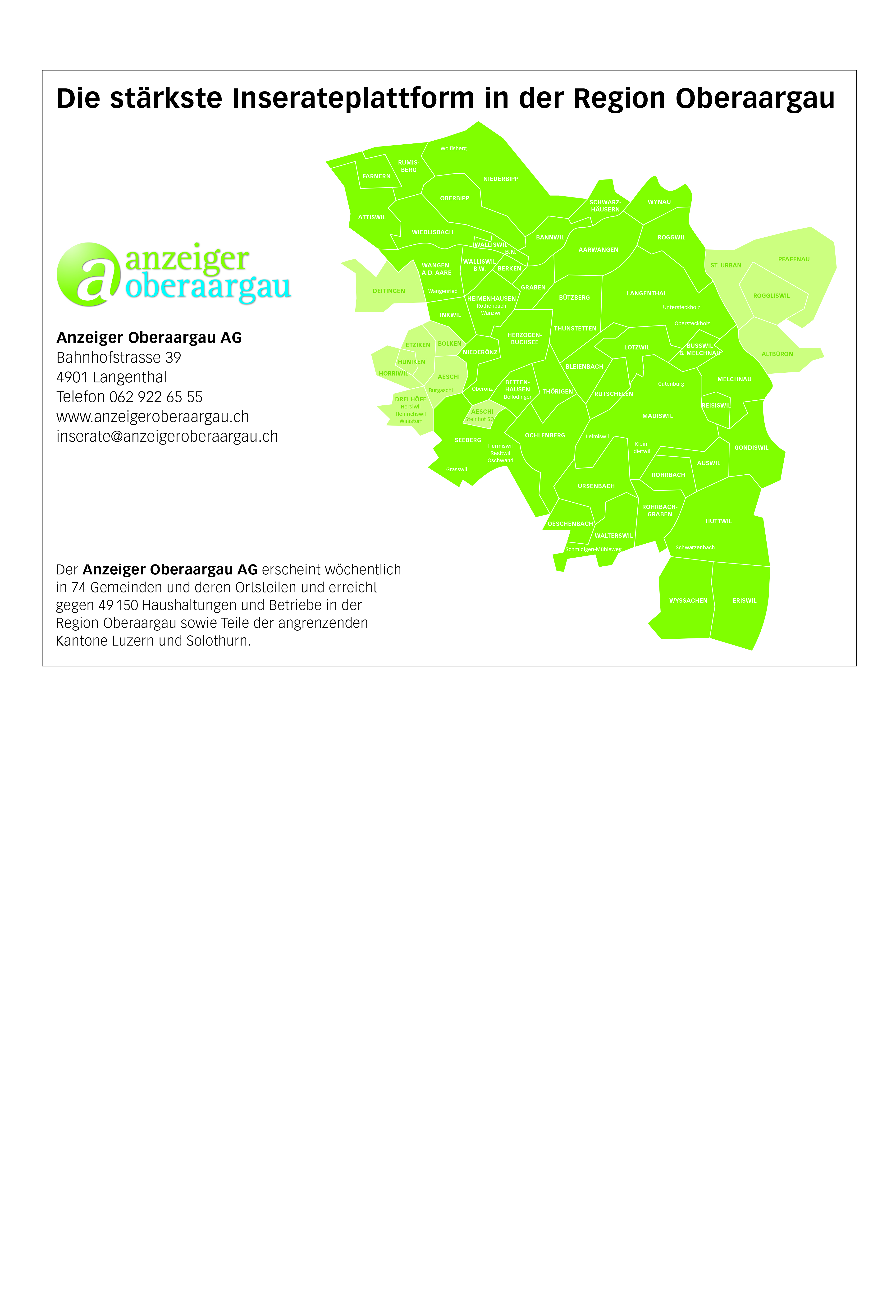 Karte Anzeiger Oberaargau